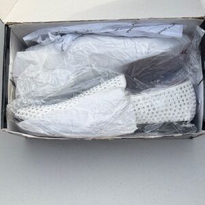 Alberto Fellini White Studded Slip-On Loafer